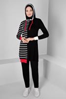 Tesettür giyim SİYAH ALVİNA TRİKO TUNİK T 43179