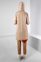 Tesettür giyim KAHVE ALVİNA TRİKO TUNİK T 43179