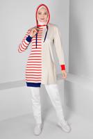 Tesettür giyim BEJ ALVİNA TRİKO TUNİK T 43179