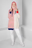 Tesettür giyim BEJ ALVİNA TRİKO TUNİK T 43179