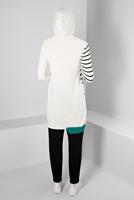 Tesettür giyim KREM ALVİNA TRİKO TUNİK T 43179