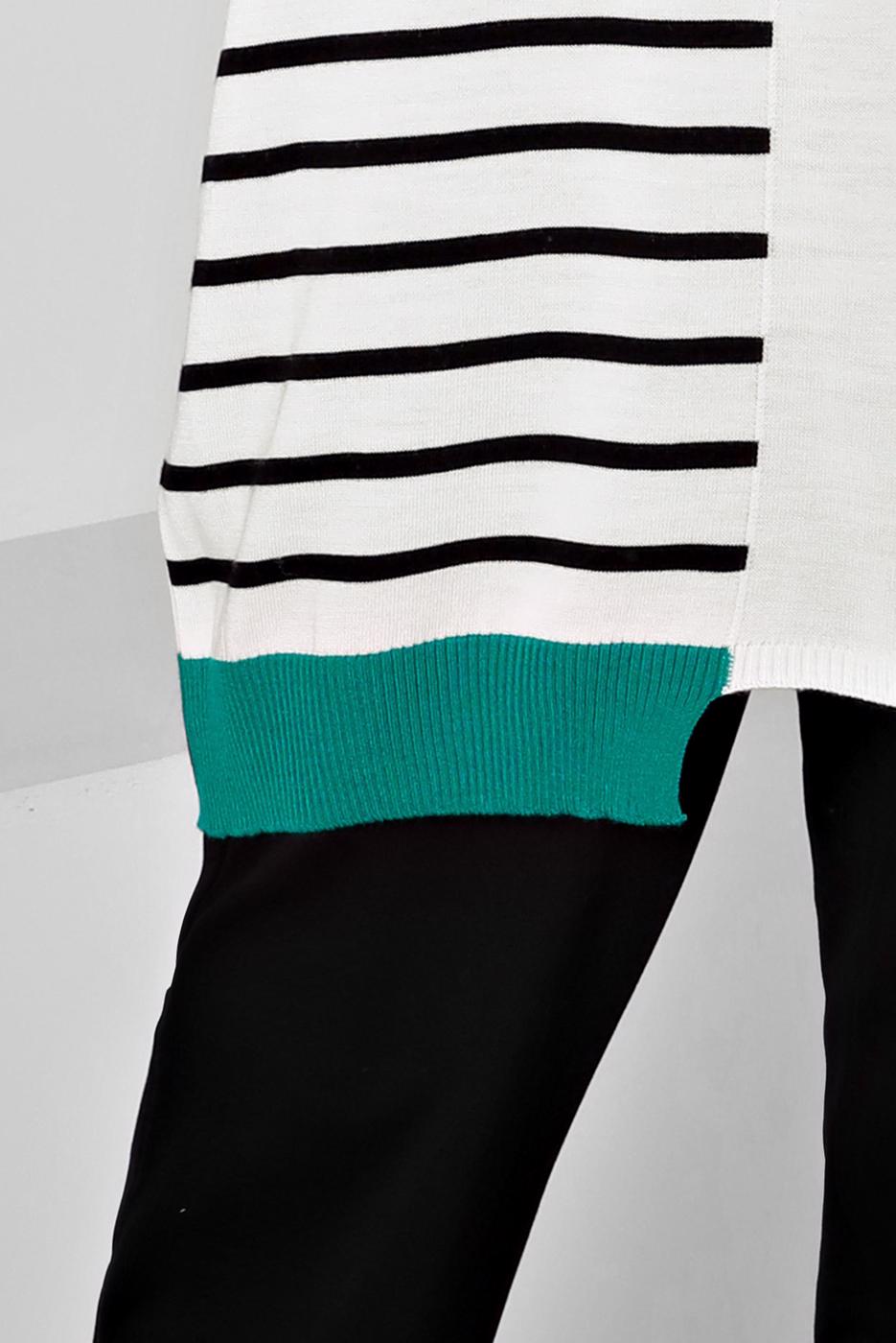 Tesettür giyim KREM ALVİNA TRİKO TUNİK T 43179