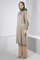 Tesettür giyim KUM ALVİNA GÖMLEK YAKA TUNİK T 43261