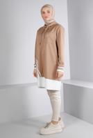 Vêtements hijab BEIGE ALVINA TUNIQUE DÉTAIL DENTELLE T 43355