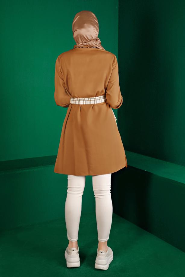 Hijab clothing ORANGE ALVINA BELTED TUNIC T 43377 - TRENDTESETTÜR