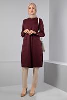 Tesettür giyim MÜRDÜM ALVİNA CEPLİ UZUN TUNİK T 43424