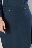 Hijab clothing NAVY BLUE ALVINA TUNIC WITH POCKET DETAIL T 43424