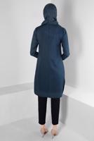 Hijab clothing NAVY BLUE ALVINA TUNIC WITH POCKET DETAIL T 43424