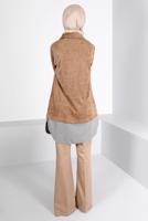 Tesettür giyim KAHVE ALVİNA KADİFE TUNİK T 43438