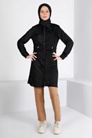 Tesettür giyim SİYAH ALVİNA KADİFE TUNİK T 43441
