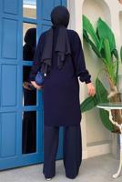 Tesettür giyim LACİVERT UZUN TRİKO TUNİK T 51222