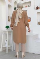 Tesettür giyim TABA UZUN TRİKO TUNİK T 51222