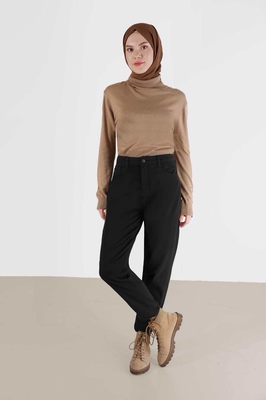 Vêtements hijab NOIR PANTALON SKINNY ALVİNA 70282