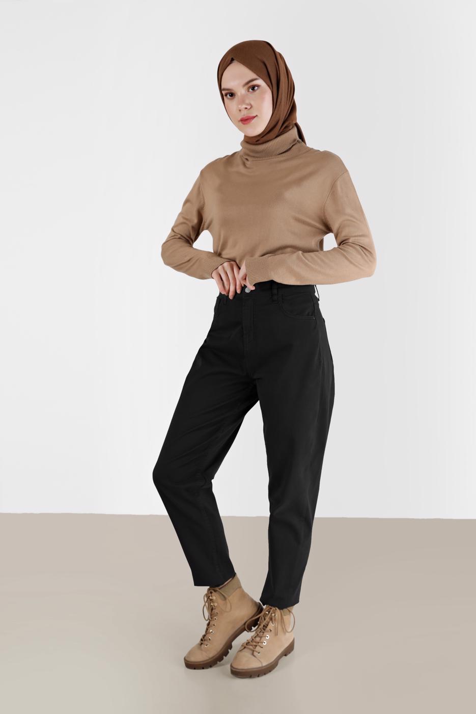 Vêtements hijab NOIR PANTALON SKINNY ALVİNA 70282