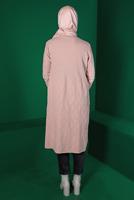 Tesettür giyim PUDRA BAKLAVA DESENLİ TRİKO TUNİK 91102	