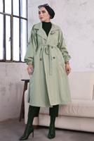 Vêtements hijab VERT TRENCH CEINTURE CEINTURE T 9329