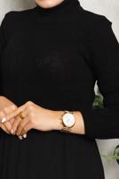 Tesettür giyim SİYAH BASIC BOĞAZLI TRİKO KAZAK 0092	