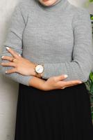 Tesettür giyim GRİ BASIC BOĞAZLI TRİKO KAZAK 0092	