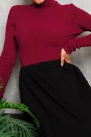Tesettür giyim BORDO BASIC BOĞAZLI TRİKO KAZAK 0092	