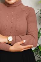 Tesettür giyim PUDRA BONCUK DETAYLI TRİKO KAZAK 4492	