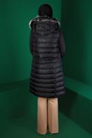 Tesettür giyim SİYAH FERMUARLI CEPLİ ŞİŞME YELEK 6060