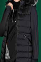 Tesettür giyim SİYAH FERMUARLI CEPLİ ŞİŞME YELEK 6060