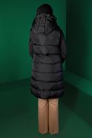 Tesettür giyim SİYAH ÇITÇITLI KAPÜŞONLU ŞİŞME YELEK 7070