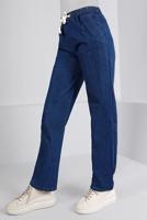 Vêtements hijab BLEU MARINE PANTALON EN JEAN COUPE DROITE TAILLE ÉLASTIQUE T 2315