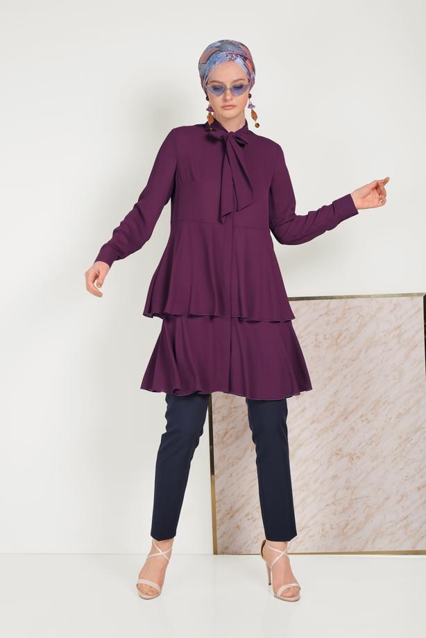 Hijab clothing NAVY BLUE ALVİNA BUTTONED TROUSERS 70051  - TRENDTESETTÜR