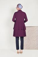 Vêtements hijab BLEU MARINE PANTALON À BOUTONS ALVİNA 70051