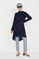 Tesettür giyim GRİ ALVİNA DAR PAÇA KUMAŞ PANTOLON 70052	