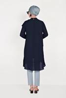 Tesettür giyim GRİ ALVİNA DAR PAÇA KUMAŞ PANTOLON 70052	