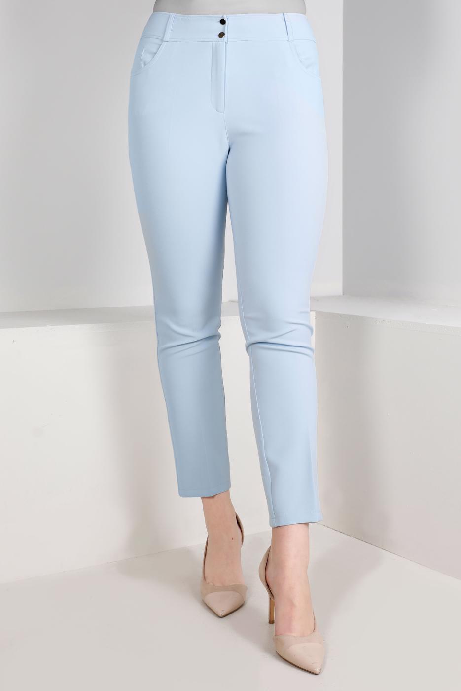 Vêtements hijab BLEU PANTALON SKINNY ALVİNA 70052