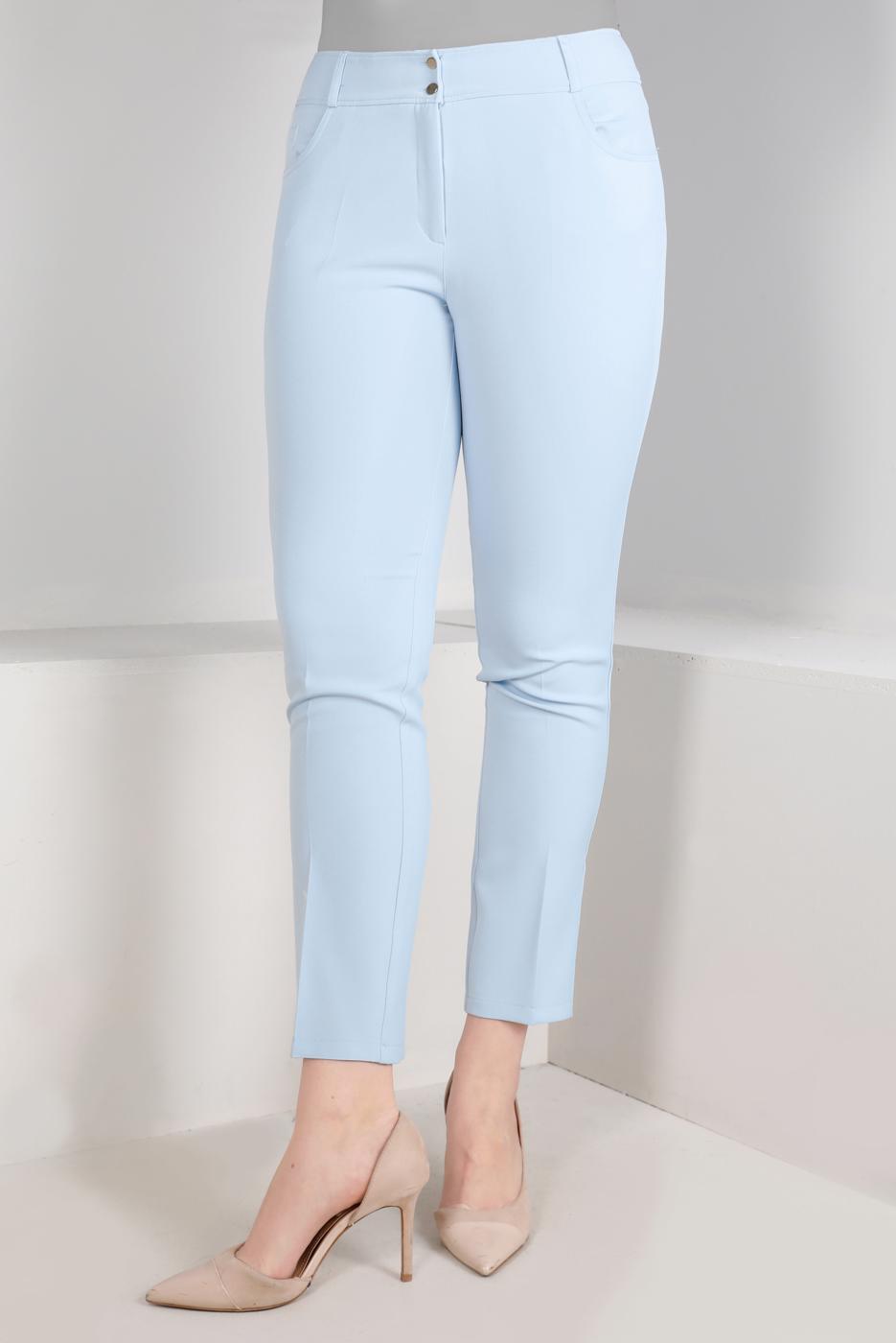 Vêtements hijab BLEU PANTALON SKINNY ALVİNA 70052