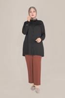 Hijab clothing BROWN ALVİNA CLASSIC CUT BUTTONED TROUSERS 70099 