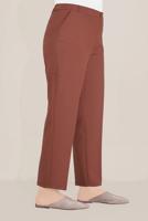 Hijab clothing BROWN ALVİNA CLASSIC CUT BUTTONED TROUSERS 70099 