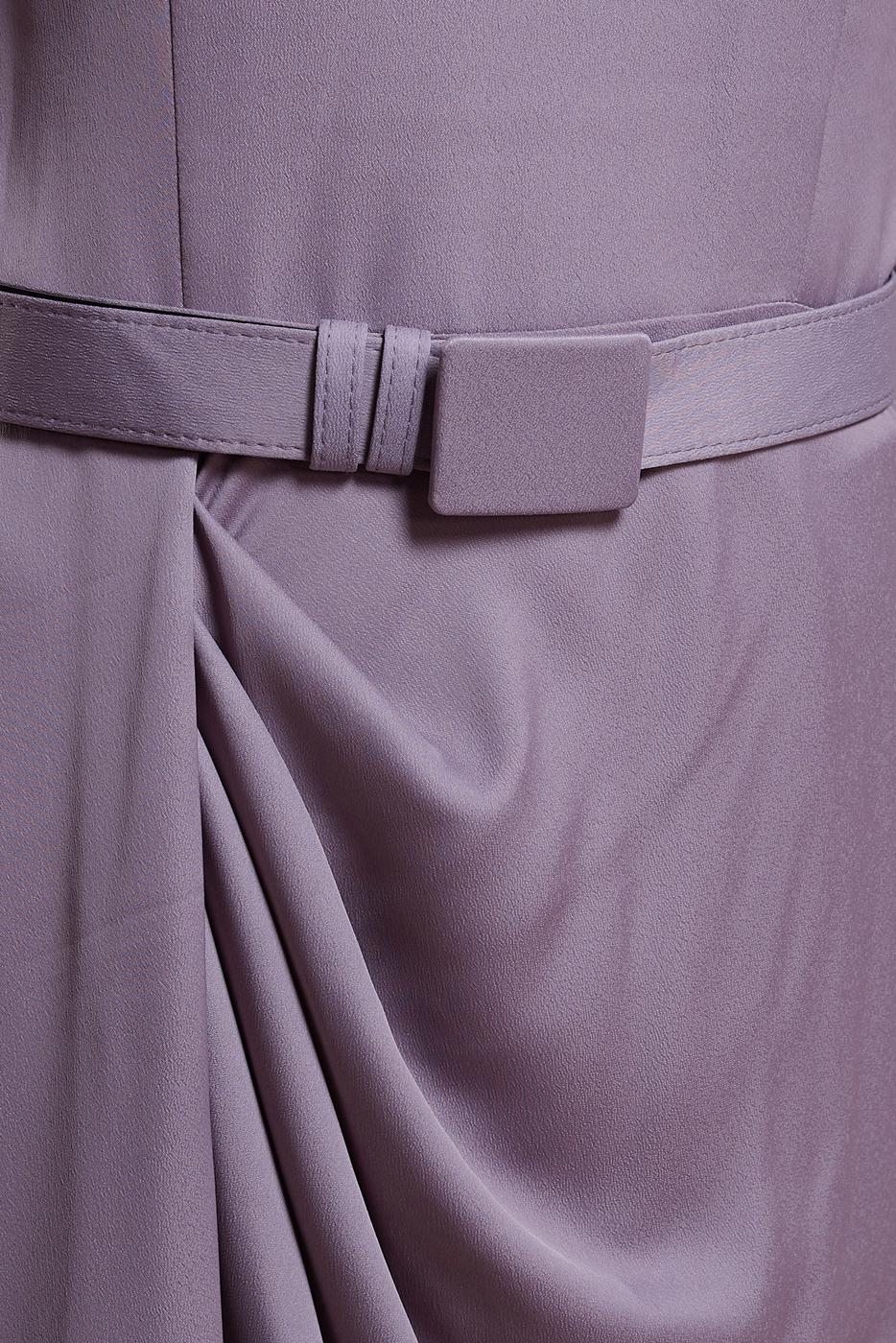 Tesettür giyim MOR ALVİNA SATEN ABİYE ELBİSE T 50170