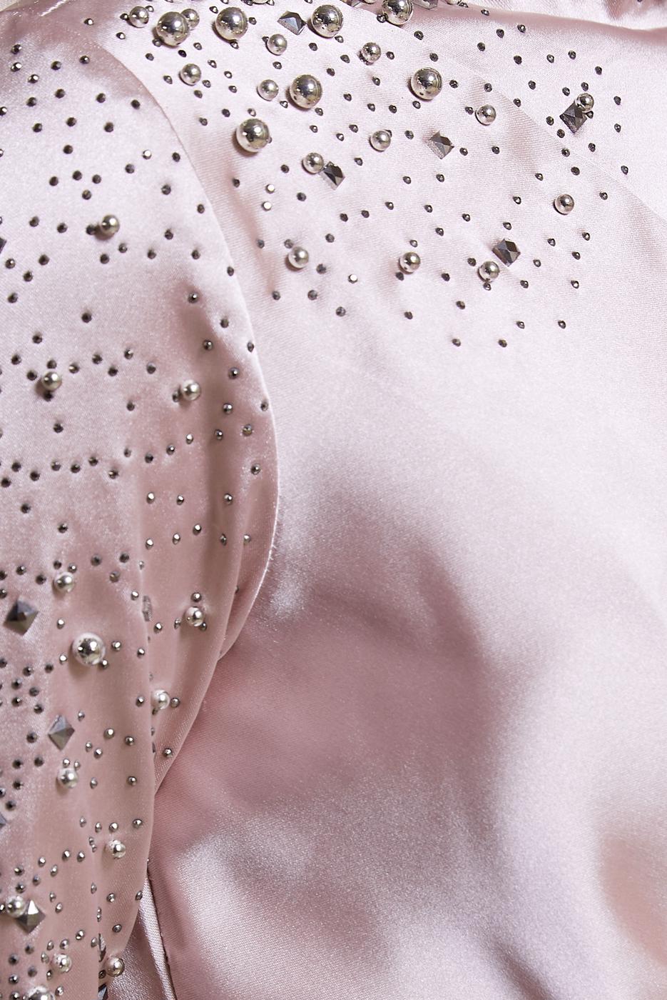 Tesettür giyim PUDRA ALVİNA SATEN TESETTÜR ABİYE ELBİSE T 50218