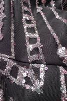 Tesettür giyim PUDRA ALVİNA TAŞ DETAYLI ABİYE ELBİSE T 50222 