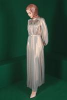 Tesettür giyim ALTIN ALVİNA KEMERLİ ABİYE ELBİSE T 50247