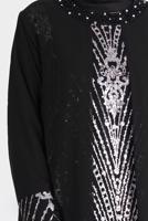 Tesettür giyim PUDRA ALVİNA TAŞLI ABİYE ELBİSE T 50251