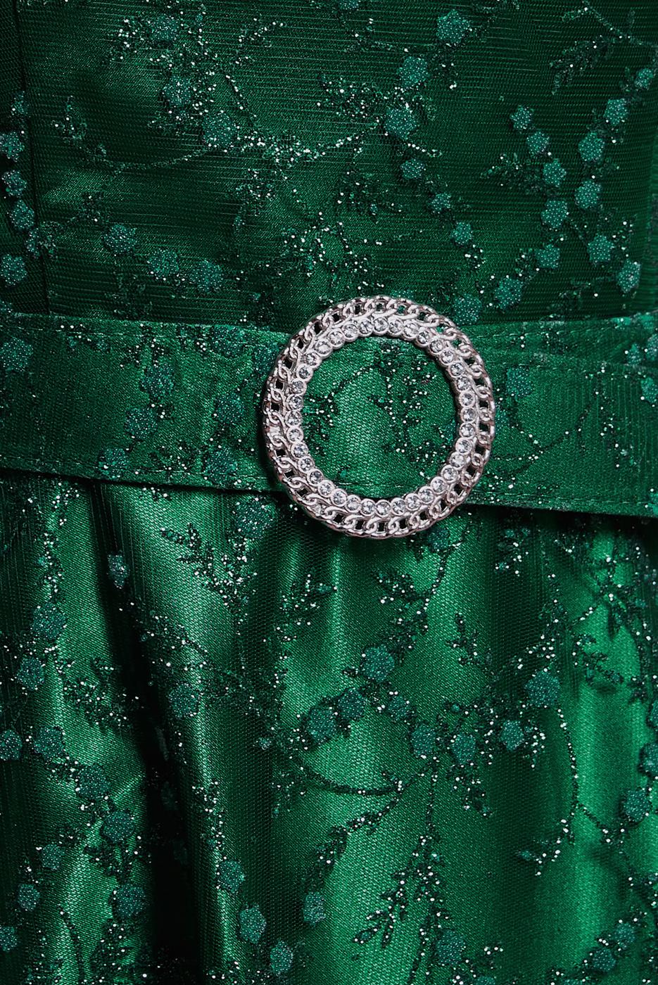 Tesettür giyim YEŞİL ALVİNA TESETTÜR ABİYE ELBİSE T 50268