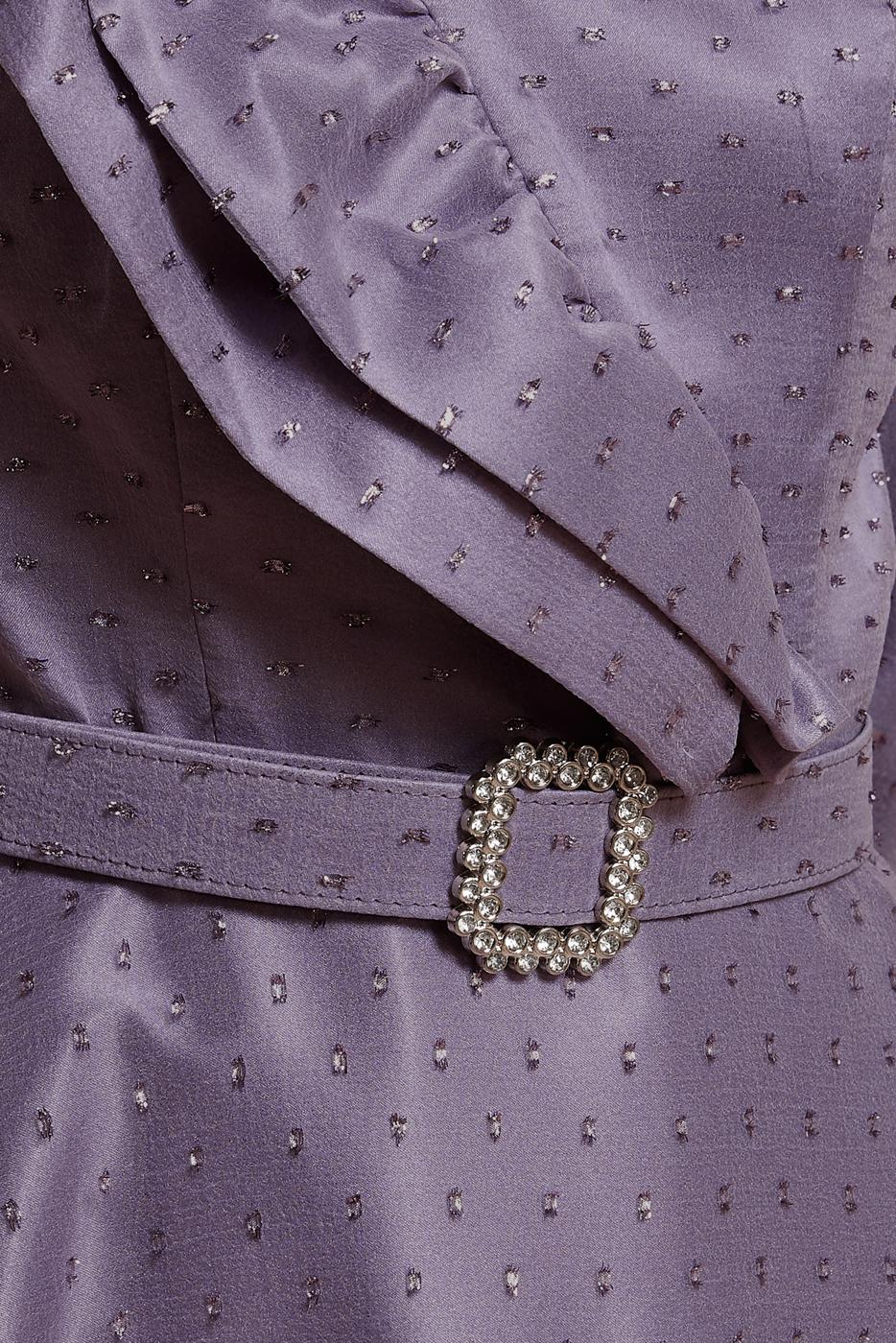 Tesettür giyim MOR ALVİNA KEMERLİ ABİYE ELBİSE T 50271