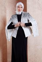 Hijab clothing ECRU ALVINA DRESS SUIT WITH GEM T 30250
