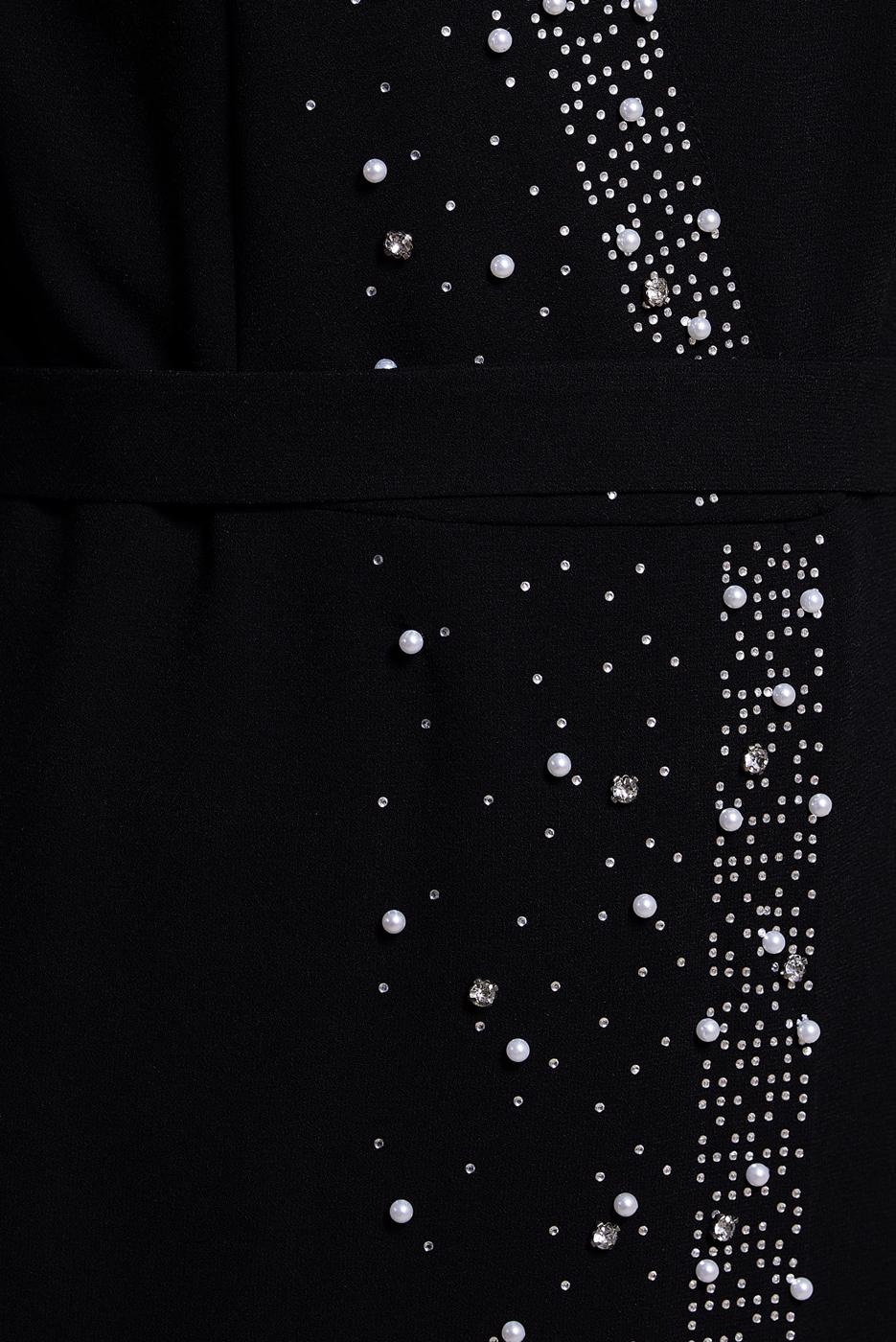 Tesettür giyim SİYAH ALVİNA TAŞLI PANTOLONLU TAKIM T 30271