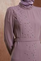 Tesettür giyim MOR ALVİNA TAŞLI PANTOLONLU TAKIM T 30271