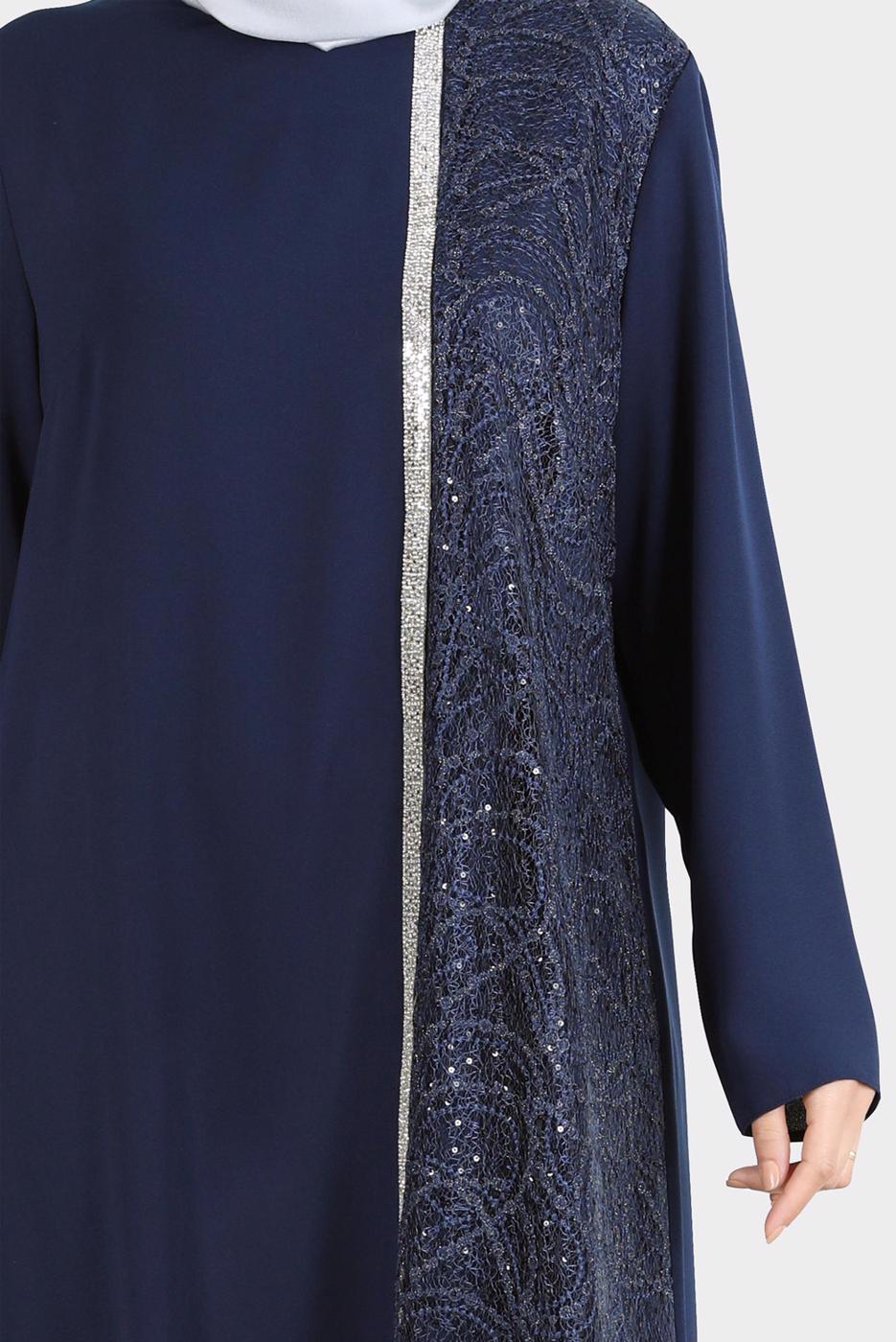 Vêtements hijab BLEU MARINE ALVINA COSTUME PANTALON À SEQUINS T 30274
