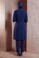 Tesettür giyim LACİVERT ALVİNA TAŞLI PANTOLONLU TAKIM T 30279