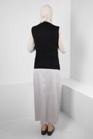 Tesettür giyim SİYAH BOĞAZLI YAKA KOLSUZ BODY T 1001