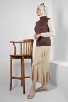 Hijab clothing BROWN TURTLENECK SLEEVELESS BODY T 1001